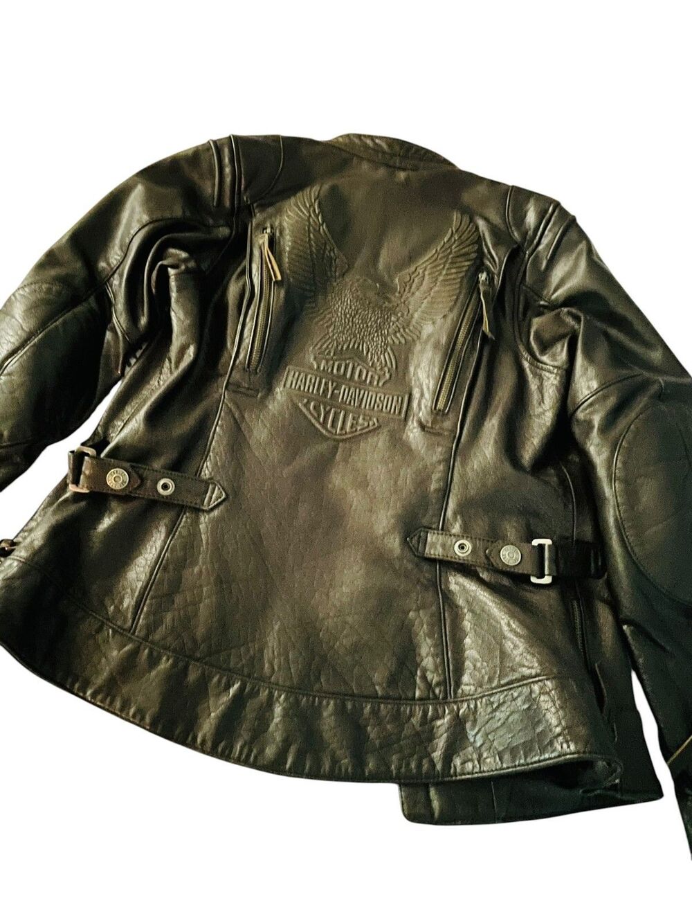 Harley-Davidson Women’s Leather Biker Jacket - Picture 11 of 12